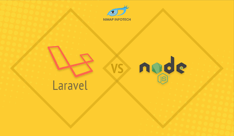 Laravel Vs NodeJS banner nimap